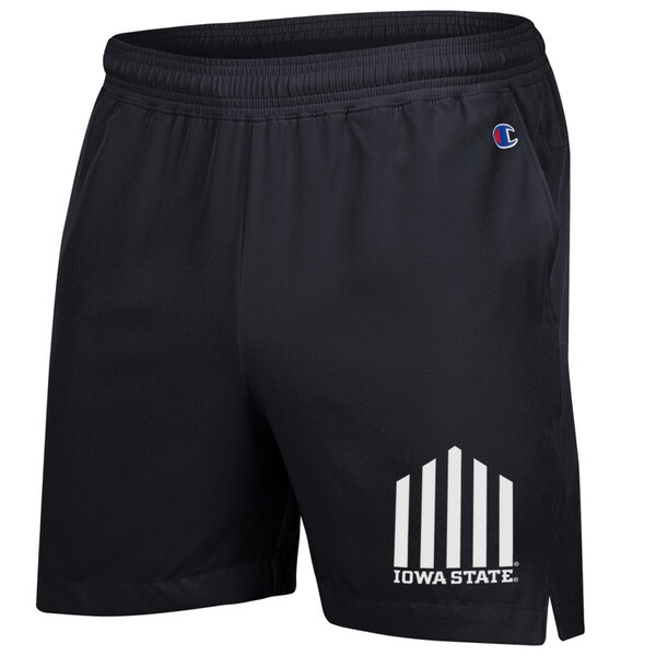 Champion Vintage 5 Bar Black Woven Shorts
